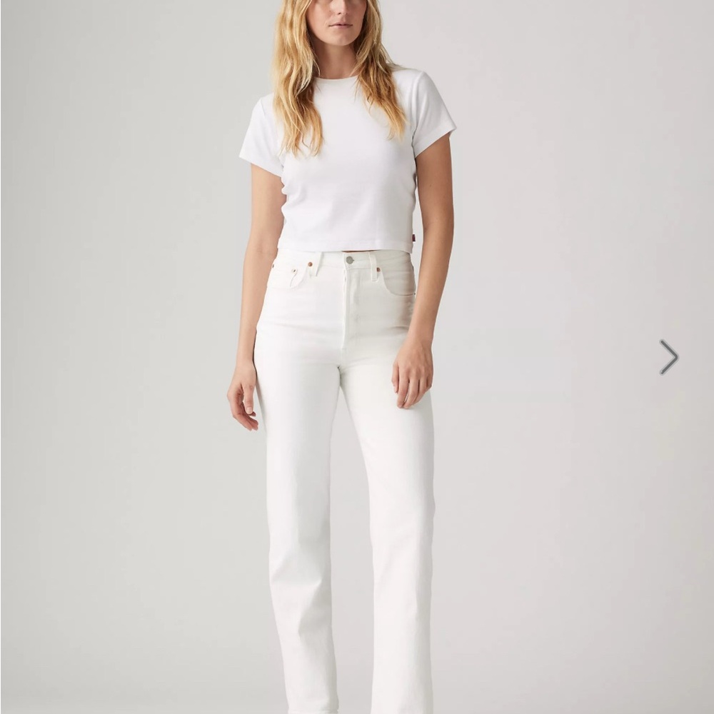 Levi’s Ribcage Straight Ankle White Women's Jeans size 25